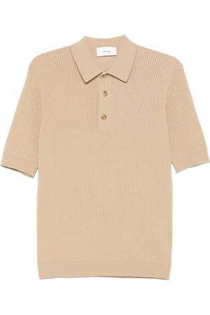 LARDINI Waffle-knit polo shirt