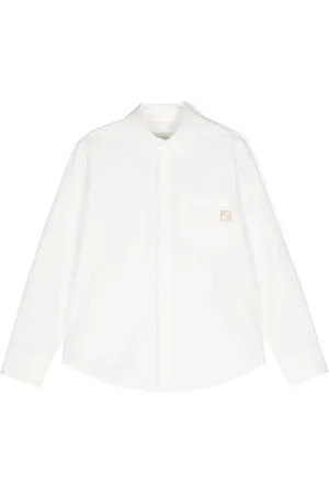 Fendi Logo-embroidered cotton shirt
