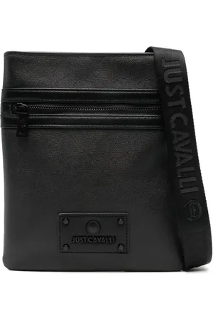 Roberto Cavalli Logo-patch rectangular messenger bag
