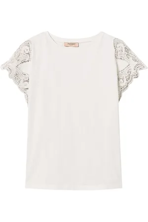 Twin-Set Lace-sleeve T-shirt