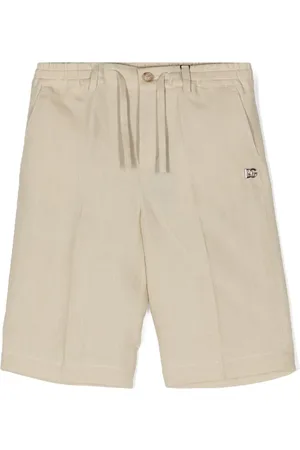Dolce & Gabbana Logo-appliqu?? linen bermuda shorts