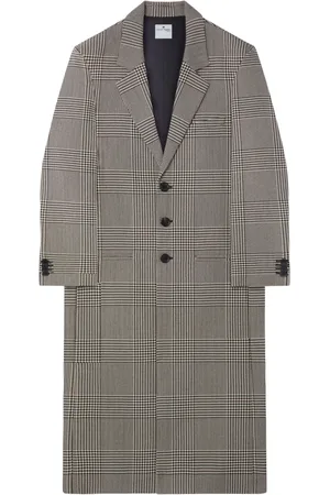 Courrèges Prince of wales-pattern single-breasted coat