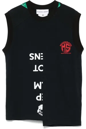 Marine Serre Regenerated graphic-T-shirts tank top