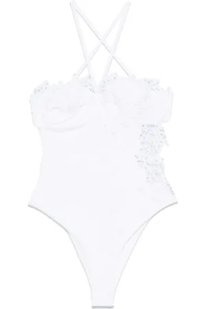 ERMANNO SCERVINO Lace-panelling swimsuit