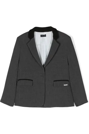 MONNALISA Logo-plaque long-sleeve blazer