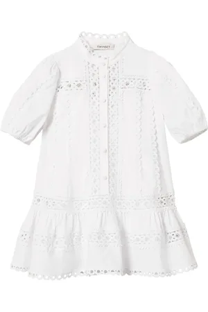 Twin-Set Broderie-anglaise mini dress