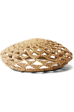 Prada Woven raffia beret