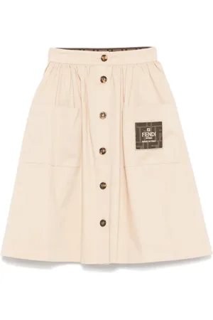 Fendi Logo-patch skirt