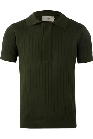 MISCI Ribbed-knit polo shirt