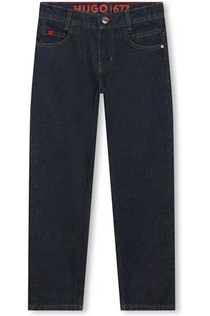 HUGO BOSS Cotton straight-leg jeans