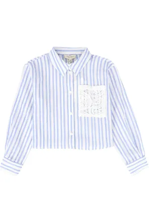 Twin-Set Striped crop shirt
