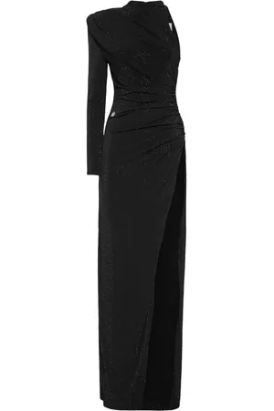 Philipp Plein Crystal-embellished one-shoulder maxi dress