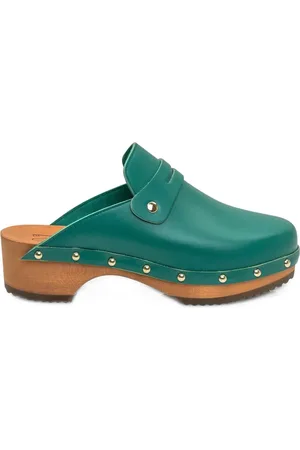 Ennequadro Stud-embellished clogs