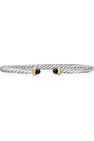 David Yurman 14kt yellow gold and sterling Cable Flex bracelet (4mm)