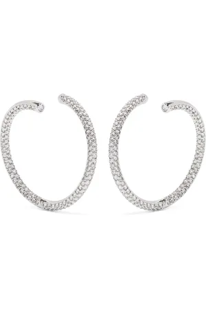 Swarovski Dextera sculpted hoop earrings