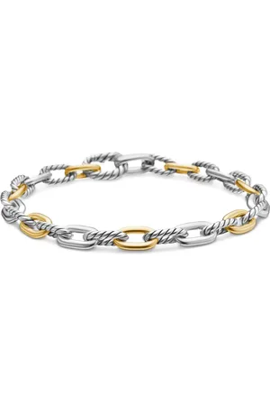 David Yurman 18kt yellow gold and sterling DY Madison chain bracelet (5.5mm)