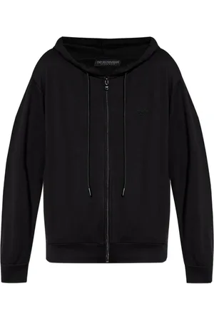 Emporio Armani Logo-embroidered lounge hoodie