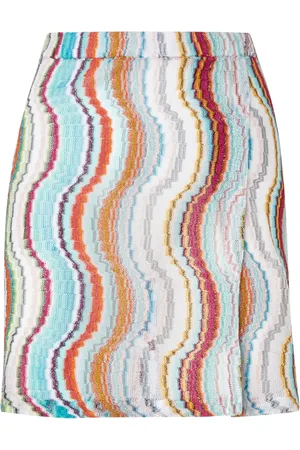 Missoni Lam?? wave-motif mini skirt