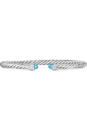 David Yurman Sterling Cablespira Flex?? diamond bracelet (4mm)