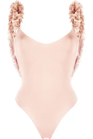 LA REVECHE Floral-appliqu?? swimsuit