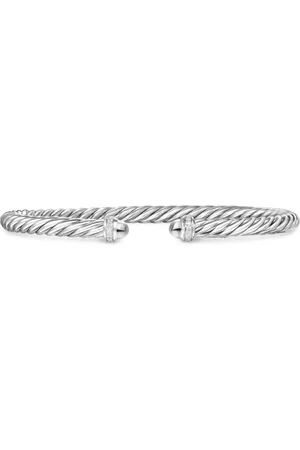 David Yurman Sterling Cablespira diamond bracelet (4mm)