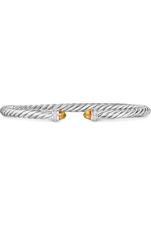 David Yurman Sterling Cablespira citrine and diamonds bracelet (4mm)