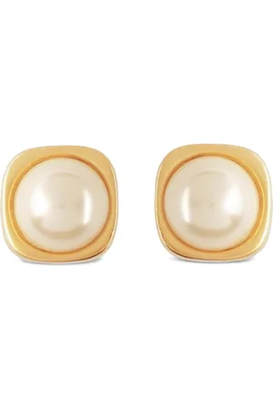 Susan Caplan 1980s faux-pearl earrings