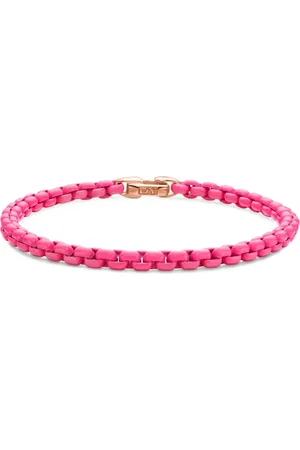 David Yurman 14kt rose gold DY Bel Aire Color Box Chain bracelet (4mm)