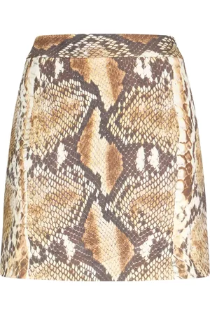 Roberto Cavalli Snake-effect skirt