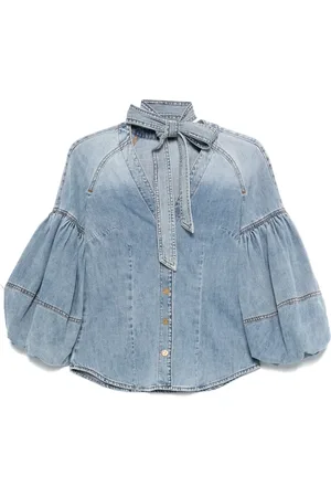 ZIMMERMANN Tied denim blouse