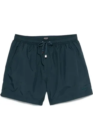 Ermenegildo Zegna Logo-embroidered swim shorts