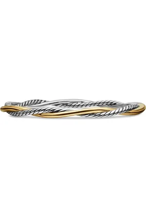 David Yurman 14kt yellow and sterling silver Petite Infinity bracelet (4.4mm)