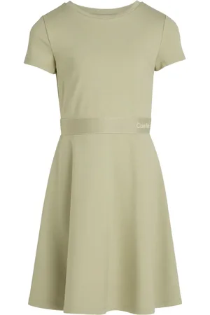 Calvin Klein Logo-detail flared dress