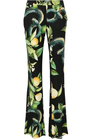 Roberto Cavalli Lemon-print tailored trousers