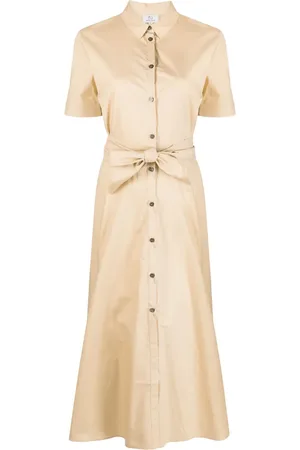 Woolrich Tied-waist poplin shirt dress