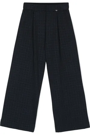 MONNALISA Check-pattern straight-leg trousers