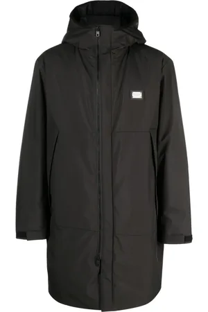 Dolce & Gabbana Logo-plaque hooded coat