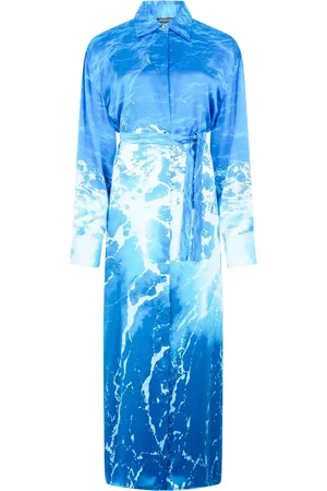 Roberto Cavalli Abstract-print midi dress