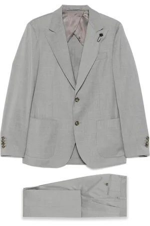 LARDINI Brooch-detail suit