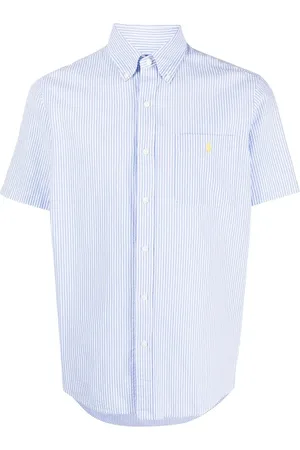 Ralph Lauren Embroidered-logo candy stripe shirt