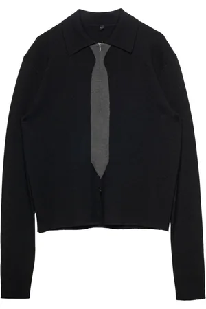 Spencer Badu Tie-detail collared cardigan