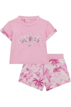 Guess Palm tree-print short and T-shirt set