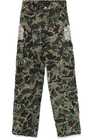 Who Decides War Washed Camo cargo pants