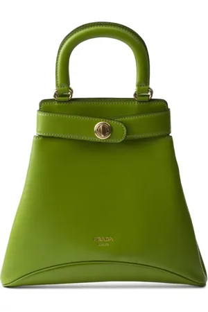 Prada Logo-stamp leather tote bag