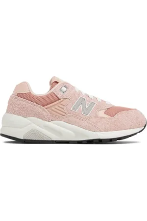 New Balance 580 logo-patch suede sneakers