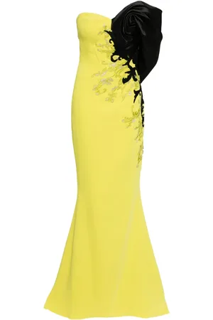 Saiid Kobeisy One-shoulder embroidered gown