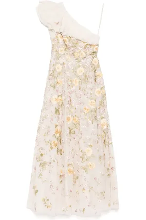 Needle & Thread Florine one-shoulder ankle gown