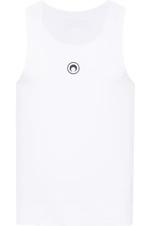 Marine Serre Crescent Moon-embroidered tank top