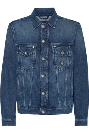 BILLIONAIRE Logo-patch denim jacket