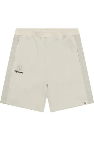 A Bathing Ape Logo-tape track shorts